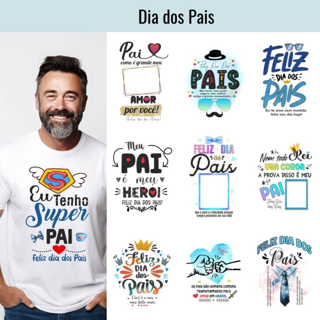 Artes camisas dia dos pais