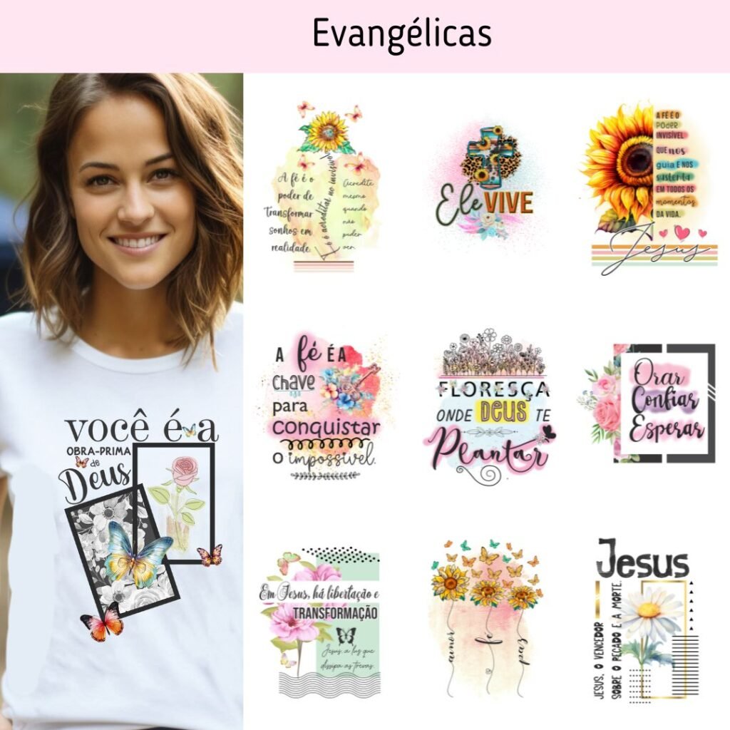 artes camisas Evangélicas